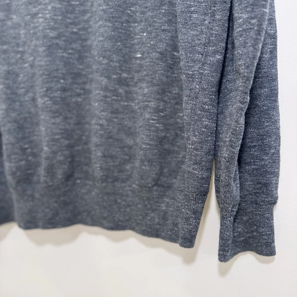 J Crew Sweater Gray Cotton Long‎ Sleeve Crew Neck Pullover Men's L Minimalist